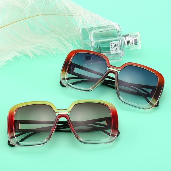 

sunglasses pamasen big square uv 400 european and america women 2021 sun glasses female eyewear for men, White;black