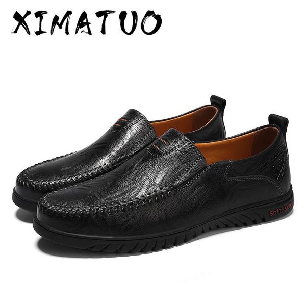 

genuine leather men shoes 2020 italian casual slip on formal loafers men moccasins italian black male driving shoes