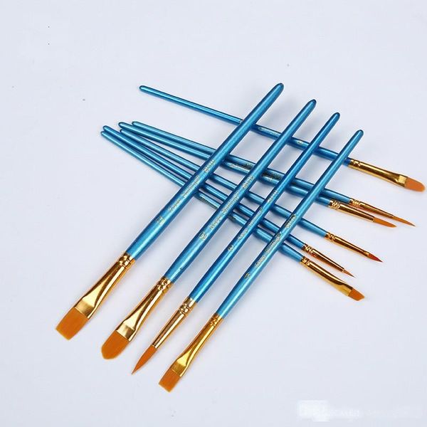 

kids student watercolor gouache painting pen nylon hair wooden handle paint brush set drawing art supplies 10pcs/set