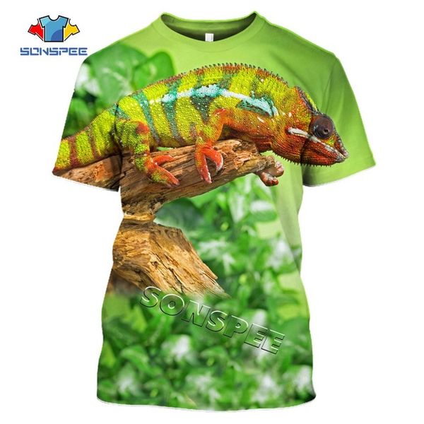 

summer 3d animal chameleon print 3d print shirts humor hentai hippie men clothing