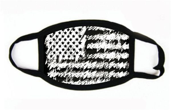 

whosale donald mask face anti-dust cotton woman men fashion winter warm black united states flag mask#496