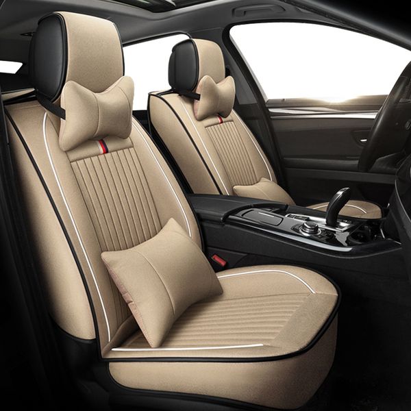 

kadulee flax car seat cover set for 405 mitsubishi pajero sport teana j32 kia cerato e30 seat cover cars