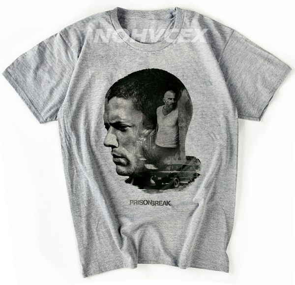 

prison break футболки для мужчин смешные футболки tee с коротким рукавом одежда печатается