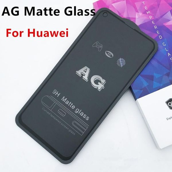 

ag matte 9h tempered glass film for huawei honor 8s 20 pro 9x v30 30 x10 nova 7 6 pro mart full cover screen protector anti-fingerprint film