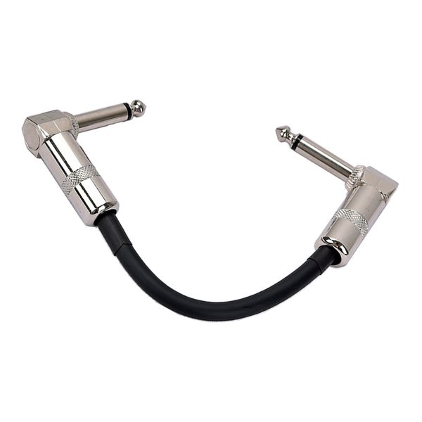 

durable guitar effector effect pedal 6.35mm right angle jack cord cable black