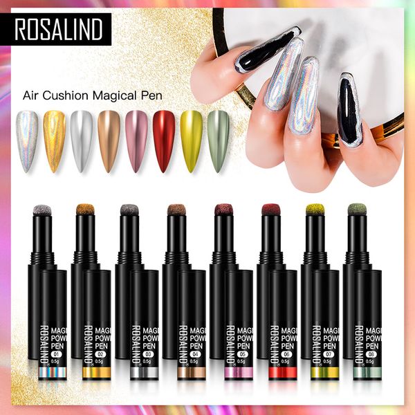 

nail glitter rosalind magical mirror pen muticolor laser color gel polish for manicure sequins magic power art decorations, Silver;gold