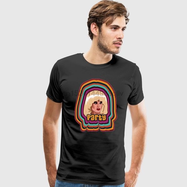 

katya zamolodchikova party t shirt men digital direct printing white short sleeve custom plus size tv show rupaul tshirt