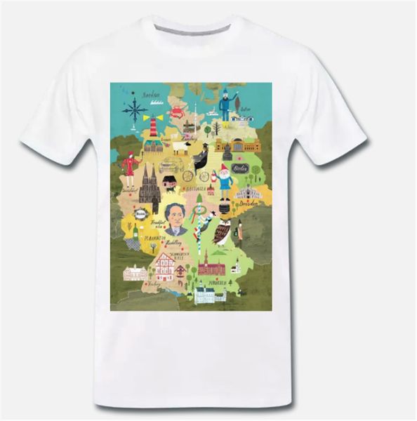 

t-shirt shirt souvenir germany germany art artwork map map 1 s-m-l-xl birthday gift tee shirt