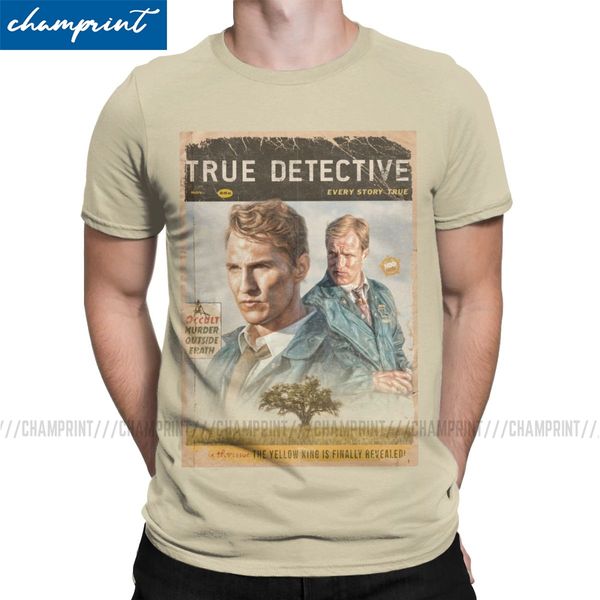 

true detective season 1 t shirts for men cotton funny t-shirts rust cohle mcconaughey tv series tee shirt short sleeve clothes