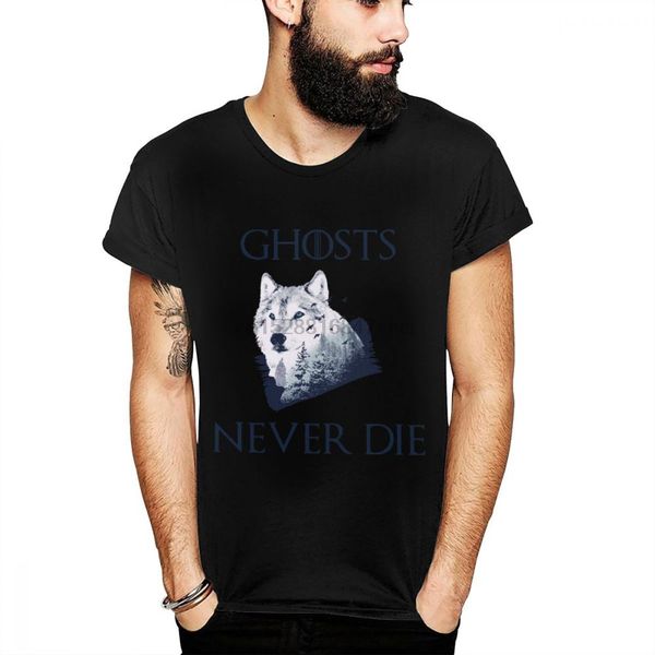 

for male t shirt chosts never die t shirt game of thrones retro soft cotton round collar t-shirt big size