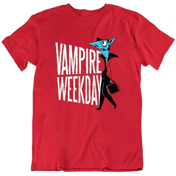 

vampire weekday weekend halloween funny t shirt fashion classic style tee shirt