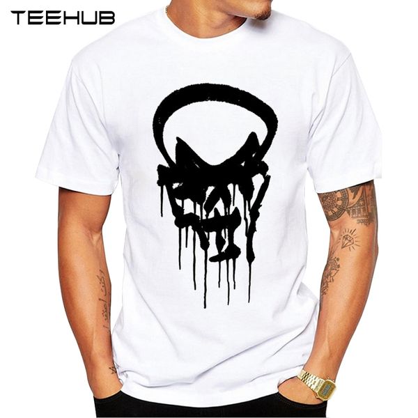 

2019 teehub мужская мода граффити черепа printed t-shirt с коротким рукавом новизна конструкции tops охладить tee