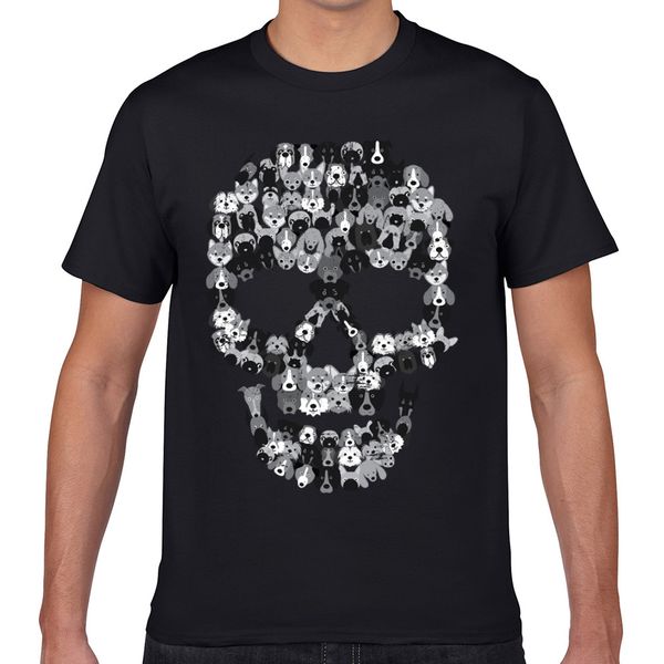 

t shirt men skull dogs comic inscriptions geek custom male tshirt xxxl