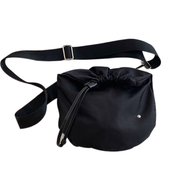 

simple style women's bag large one shoulder bag cute girl messenger cross body black nylon f-99596