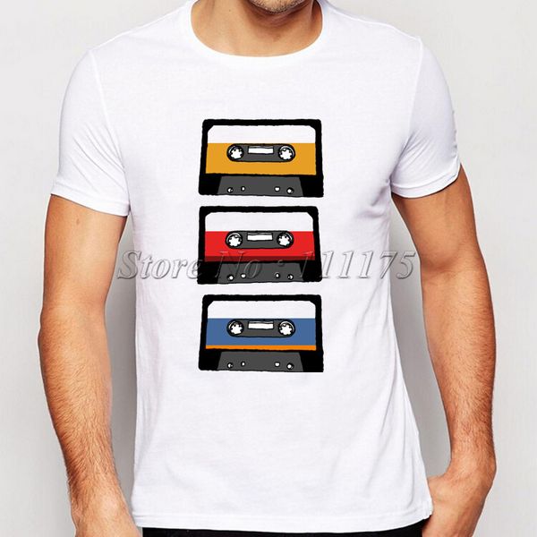 

latest tape memory design tee custom men's fashion t shirt hipster