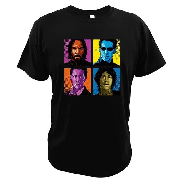 

john wick t shirt the matrix cotton constantine camisetas movies keanu t-shirt