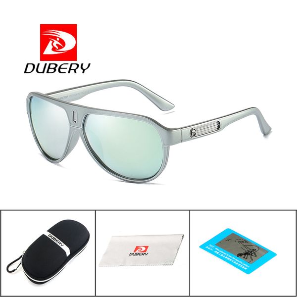 

dubery polarized sunglasses men driving sun glasses brand design men vintage retro mirror goggle aviation eyewear male uv400 box, White;black
