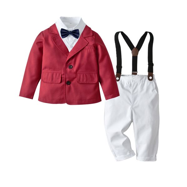 

2020 boy dress suit children wedding party suit gentleman suit shirt pants 3 piece vest clothing baby boy fashion clothing cloth
