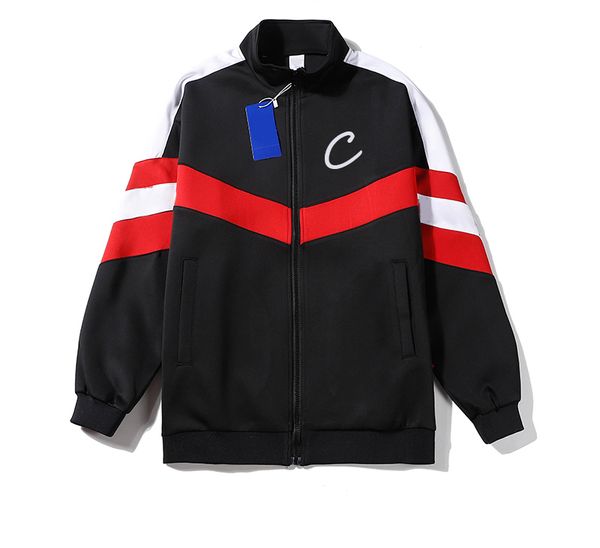 

letter pattern embroidery mens jackets fashion contrast color women winter coats sutudent long sleeve outerwear high quality, Black;brown