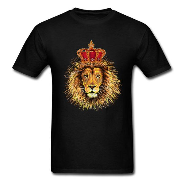 

мужские чудаковатый топы футболках король джунглей лев лето осень с коротким рукавом 100% хлопок ткань круглый воротник мужчины футболки bla