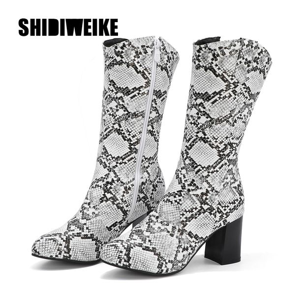 

женщины vintage mid calf boots женщин мода дамы комфорт женщина кожа pu сапоги платформа повседневная женская обувь v37, Black