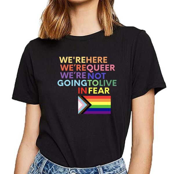 

t shirt women pride flowy comic inscriptions cotton female tshirt