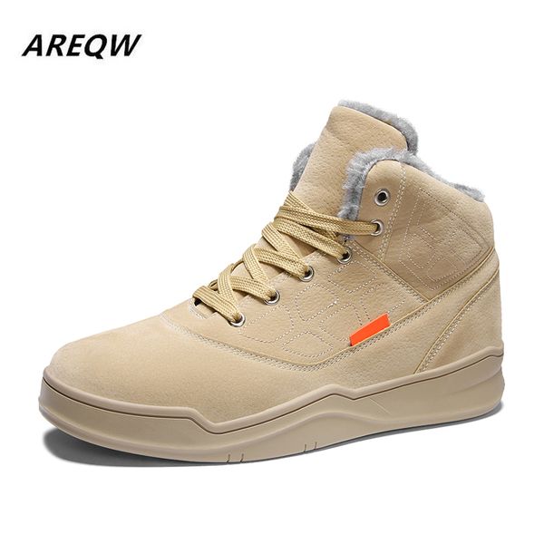 

boots 2021 men's autumn and winter snow ladies warm plus velvet cotton shoes non-slip flat, Black