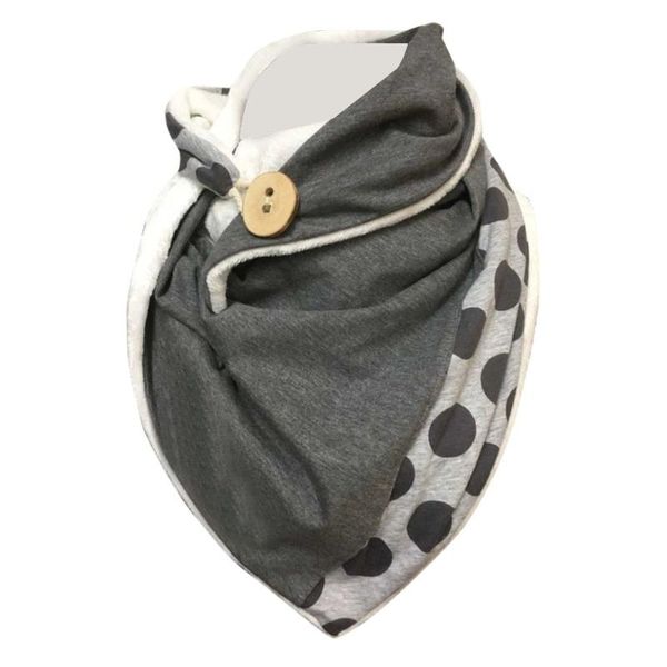 

selling product in 2020 women printing scarf fashion retro female multi-purpose shawl button scarf wholesale dropshipping, Blue;gray