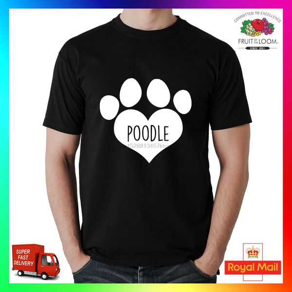 

poodle t-shirt shirt printed tee i love heart paw dog pet puppy dogs cute