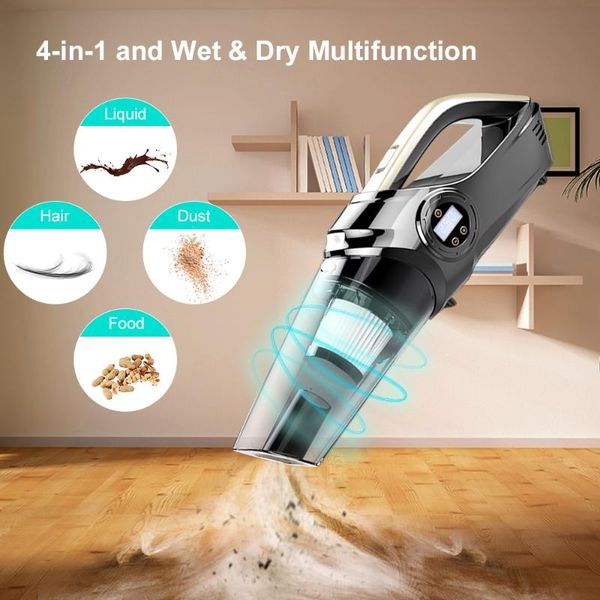 

digital car rechargeable air pump tire inflator handheld portable car vacuum cleaner for home pet hair interior accessories