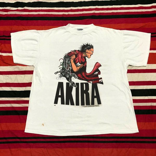 

vintage akira t shirt 1988 fashion victim katsuhiro otomo double sided reprint