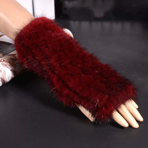 

five fingers gloves women' winter real fashion wine red warm, Blue;gray