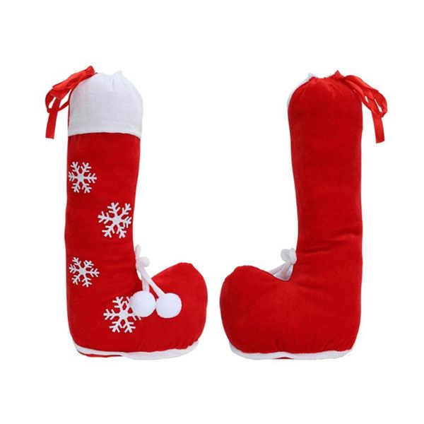 

stockings gift holders christmas candy boots stocking bags snowflake bags xmas kids gifts holders adornos navidad ofertas