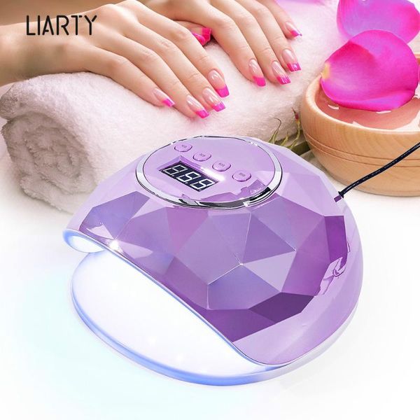 

86w high power for all gel polish nails dry colorful mirror diamond nail lamp manicure timer lcd display smart nail art tools