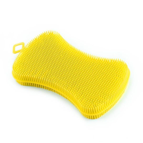 

3 colors silicone cleaning brushes bowl dish scouring pad easy to clean wash brushes cleaning brushes kitchen household cleaning tools