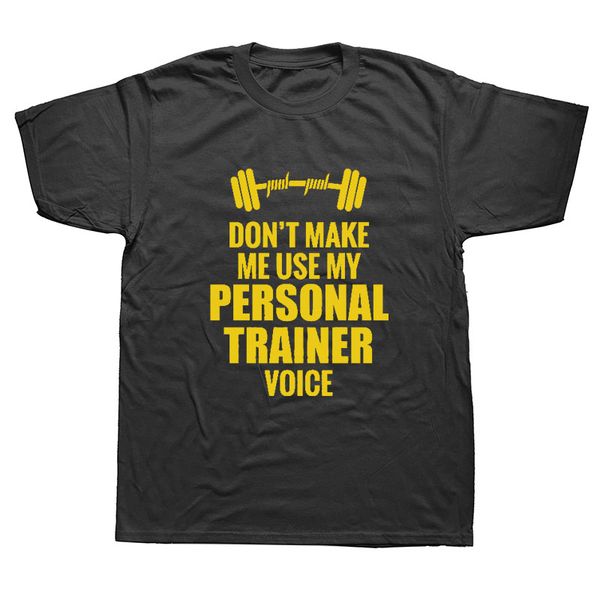 

novelty personal trainer voice t-shirt mens short sleeves oversized streetwear hip hop printed t shirts tees