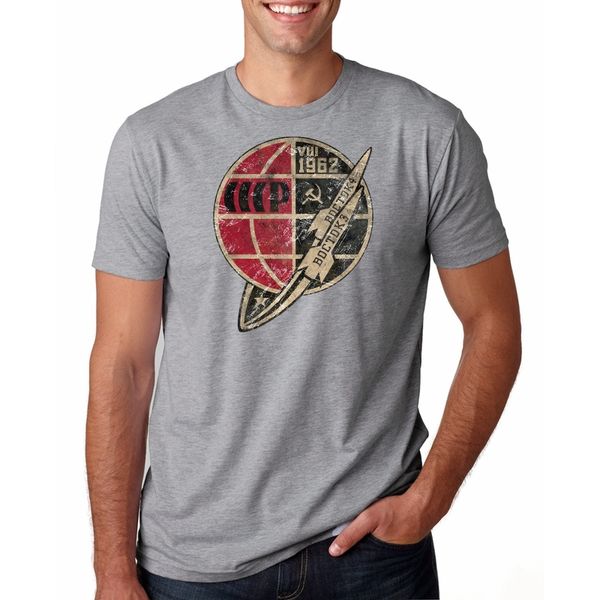 

summer cccp boctok viii 1962 t-shirt men short sleeve casual shirt russian soviet ussr t shirt space travel funny tees