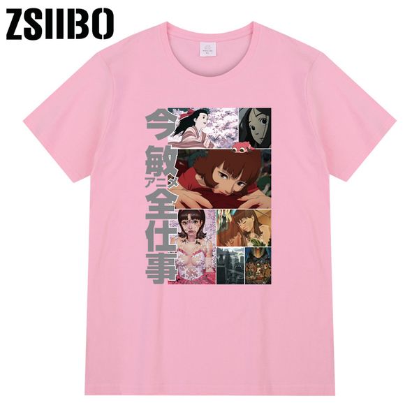 

harajuku anime perfect blue printing fashion men t-shirts summer cotton 1997 retro t-shirt casual street clothing men's gift top