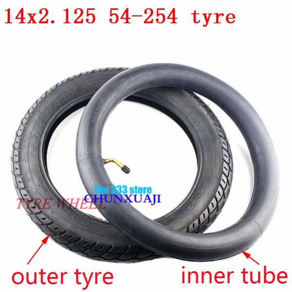 

14*2.125 tire 14 x 2.125 54-254 tyre inner tube fits many gas electric scooters e-bike 14x2.125 inflation wheel tire 14 inch