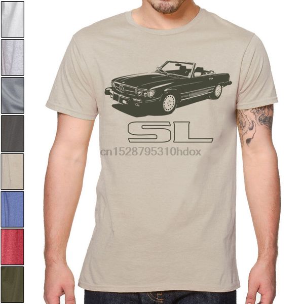 

new fashion summer print t shirt men classic r107 sl 450 soft cotton car t-shirt 350 500 560 custom made t shirts