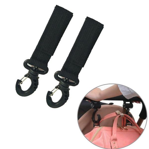 

1 pair universal multifunction portable baby stroller hooks pushchair buckle bag clip wheelchair useful backpack hanger clasp
