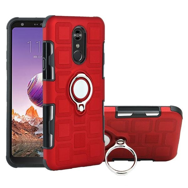 

hybrid triple layer magnetic ring holder phone case tup pc cover for lg stylo 4 samsung note 9 s9 s9 plus opp