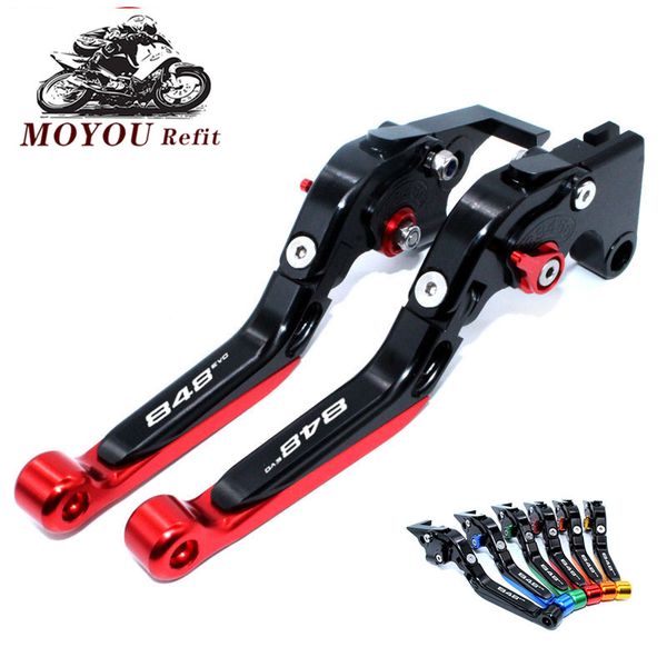 

for 848 /evo 2007 2008 2009 2010 2011 2012 2013 motorcycle cnc brake clutch lever handle with 848evo logo