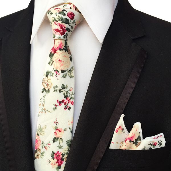 

comfortable cotton design 6cm printed multi color narrow men's tie with pocket square set for men's gift, Black;gray