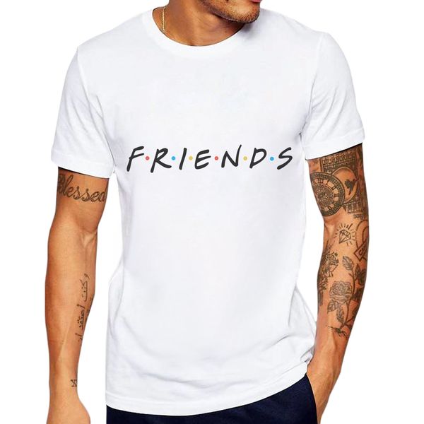 

new arrivals cotton men clothing t-shirt friends printing t shirts short sleeve basic tees shirts cool funny mens tshirt