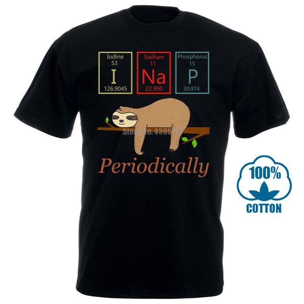 

sloth iodine sodium phosphorus periodically men t shirt black cotton s 6xl