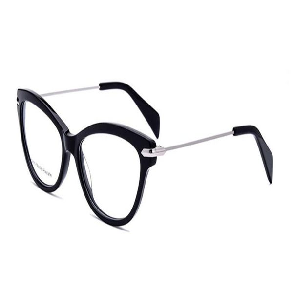 

mongoten retro women fashion cat eye design full rim acetate prescriptions lens eyewear frame black leopard reading eyeglasses, White;black