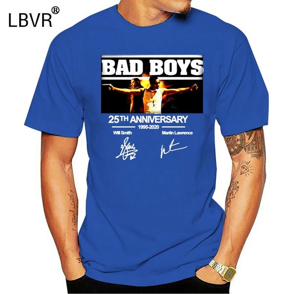 

bad boys 25th anniversary 1995 2020 подпись will smith футболка black мужчины женщины
