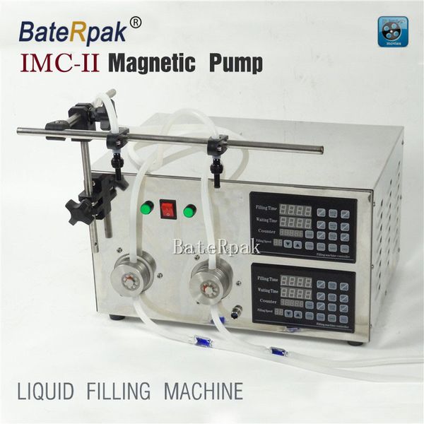 

baterpak imc-ii double filling nozzle steel shell cnc magnetic pump liquid filling machine 220v 50/60hz