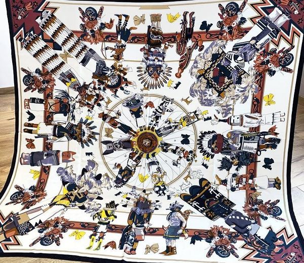 

hopi of ke qi naishen silk twill printing big square scarf silk lady silk scarf shawl, Blue;gray